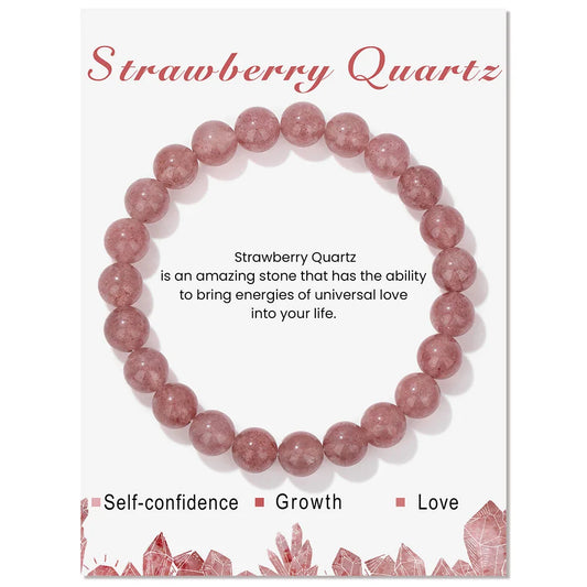 Armband Strawberry Quartz – Herzöffnung & Wachstum