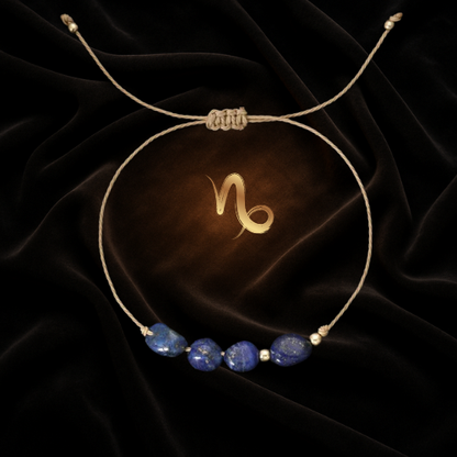 Armband Steinbock – Blaue Stärke