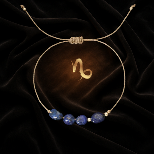 Armband Steinbock – Blaue Stärke