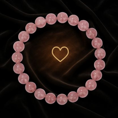 Armband Strawberry Quartz – Herzöffnung & Wachstum