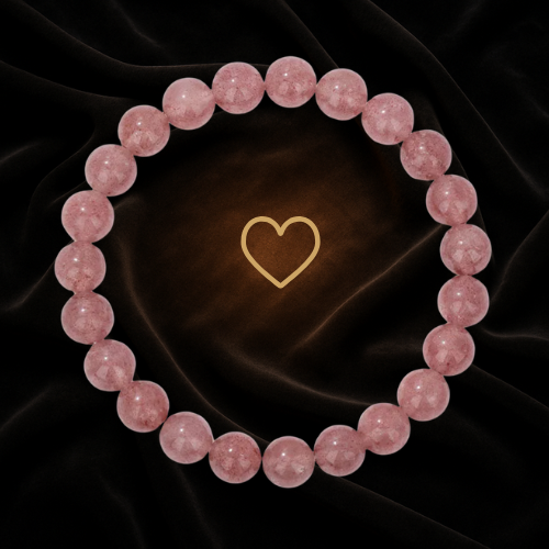 Armband Strawberry Quartz – Herzöffnung & Wachstum