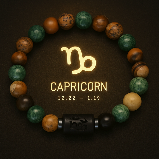 Armband Steinbock – Erdige Stärke