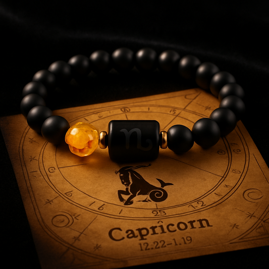 Armband Steinbock – Schwarze Stärke